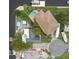 Bird's-eye view of waterfront home with pool and boat at 4530 Flounder Dr, Hernando Beach, FL 34607