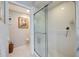 Clean bathroom with shower and tiled walls at 6499 99Th N Way # 18B, St Petersburg, FL 33708