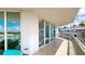 Covered balcony offering access to the kitchen and city views at 450 Knights Run Ave # 702, Tampa, FL 33602