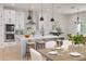 Modern kitchen with white cabinets, large island, and stainless steel appliances at 6012 Kipps Colony E Dr, Gulfport, FL 33707