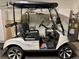White golf cart with black seats and custom details at 739 Winterbrooke Way, Sun City Center, FL 33573