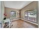 Bright home office with wood-look floors and large window at 12739 Standbridge Dr, Riverview, FL 33579