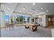 Relaxing game room with a pool table and city views at 777 N Ashley Dr # 1606, Tampa, FL 33602