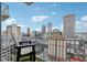 Balcony with city views and comfortable seating at 777 N Ashley Dr # 1606, Tampa, FL 33602