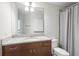 Clean bathroom with granite countertop and updated fixtures at 777 N Ashley Dr # 1606, Tampa, FL 33602