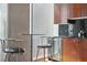 Modern kitchen with breakfast bar and city views at 777 N Ashley Dr # 1606, Tampa, FL 33602
