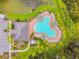 An aerial view of the community pool at 35744 Jenny Lynne Cir, Zephyrhills, FL 33541