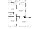 Floor plan layout showing the dimensions of rooms, including the kitchen, bath and bedrooms at 6619 Livingston N Ave, St Petersburg, FL 33702
