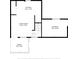 Layout of first floor shows a kitchen, living room, storage and porch at 6619 Livingston N Ave, St Petersburg, FL 33702