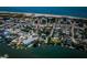 Bird's-eye view of canal-front home, close to beach and city at 11921 Lagoon Ln, Treasure Island, FL 33706