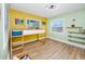 Fun ' bedroom with built-in bunk bed and colorful decor at 6619 Livingston N Ave, St Petersburg, FL 33702