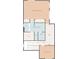 Second floor plan showing primary bedroom, two bathrooms, and a hall at 4504 W Lamb Ave, Tampa, FL 33629