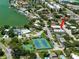 Aerial view showing home's location near tennis courts at 2704 2Nd St # 7, Indian Rocks Beach, FL 33785