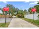 View of an alley with Wrong Way signs on either side at 2704 2Nd St # 7, Indian Rocks Beach, FL 33785