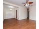 Dining room with hardwood floors and built-in shelving at 3907 W Bay Vista Ave, Tampa, FL 33611