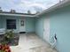 Private condo entry with storage and small patio area at 12026 Boynton Ln # Gb32, New Port Richey, FL 34654