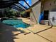 Relaxing screened pool area with a spacious deck at 3582 Fairway Forest Dr, Palm Harbor, FL 34685