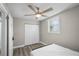 Bedroom with a double bed and ceiling fan at 402 E Emma St, Tampa, FL 33603