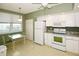 Kitchen with white cabinets, granite counters, and breakfast nook at 6450 Shoreline Dr # 9405, St Petersburg, FL 33708