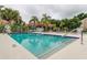 Community pool with surrounding lounge chairs and landscaping at 15215 Amberly Dr # 206, Tampa, FL 33647