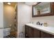 Clean bathroom with toilet and shower at 2505 Bay Blvd # 1, Indian Rocks Beach, FL 33785