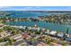 Aerial view showing home location and surrounding waterfront community at 2505 Bay Blvd # 1, Indian Rocks Beach, FL 33785