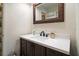 Bathroom with a modern vanity and large mirror at 2505 Bay Blvd # 1, Indian Rocks Beach, FL 33785