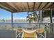 Covered deck with water views and outdoor seating at 2505 Bay Blvd # 1, Indian Rocks Beach, FL 33785