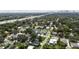 Aerial view of neighborhood near a highway and skyline at 402 E Emma St, Tampa, FL 33603