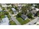 Aerial view of a residential neighborhood with houses and yards at 402 E Emma St, Tampa, FL 33603