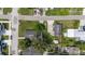 Aerial view of two houses with large yards and street at 402 E Emma St, Tampa, FL 33603