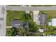 An aerial view of two houses with yards and driveway at 402 E Emma St, Tampa, FL 33603