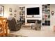 Spacious living room features built-in shelving, fireplace, and comfortable seating at 14117 Weddington Ter, Hudson, FL 34669