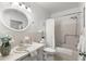 Clean bathroom with updated vanity and shower/tub combo at 2295 Americus E Blvd # 27, Clearwater, FL 33763