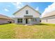 House exterior showcasing a newly built home with a patio at 10209 Summerview Cir, Riverview, FL 33578