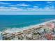 Aerial view showcasing beachfront location at 445 Hamden Dr # 505, Clearwater Beach, FL 33767