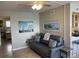 Living area with comfortable seating and coastal decor at 445 Hamden Dr # 505, Clearwater Beach, FL 33767
