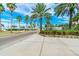 Street view showing palm trees and ocean at 445 Hamden Dr # 505, Clearwater Beach, FL 33767
