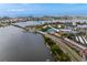 Aerial view of waterfront community and surrounding area at 7400 Sun Island S Dr # 407, South Pasadena, FL 33707