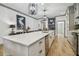 Open concept kitchen with large island and stainless steel appliances at 281 Villa Corte Dr, Lutz, FL 33549