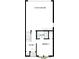 Lower level floor plan including two car garage, bedroom, and bathroom at 6605 N Nebraska Ave # 3, Tampa, FL 33604