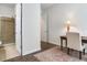 Guest bathroom with shower, vanity, and neutral tile floors at 31982 Bourneville Ter, Wesley Chapel, FL 33543