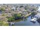 High-angle view of a waterfront community with boat docks at 1843 Oregon Ne Ave, St Petersburg, FL 33703