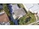 Top-down view of a single-Gathering home and its surrounding neighborhood at 1843 Oregon Ne Ave, St Petersburg, FL 33703