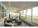 Cozy screened porch with outdoor furniture and backyard access at 1843 Oregon Ne Ave, St Petersburg, FL 33703