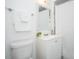 Clean bathroom with white vanity, mirror and shower at 1843 Oregon Ne Ave, St Petersburg, FL 33703