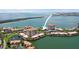Aerial view showcasing a condo building's location on the waterfront at 6291 Bahia Del Mar Cir # 103, St Petersburg, FL 33715