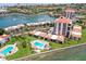 Aerial view of waterfront community with multiple pools at 6291 Bahia Del Mar Cir # 103, St Petersburg, FL 33715