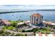 Aerial view of a condo building with water and bridge views at 6291 Bahia Del Mar Cir # 103, St Petersburg, FL 33715