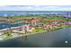 Aerial view of waterfront community with resort-style amenities and stunning water views at 6291 Bahia Del Mar Cir # 103, St Petersburg, FL 33715
